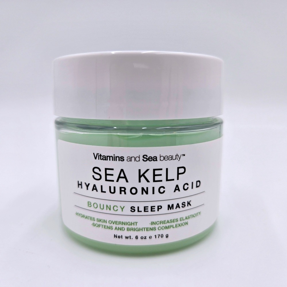 Vitamins and Sea Beauty Sea Kelp Hyaluronic Acid Bouncy Sleep Mask 6 oz Jar